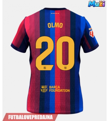 Lacne Muži Futbalové dres Barcelona Dani Olmo #20 2026-27 Krátky Rukáv - Domáci